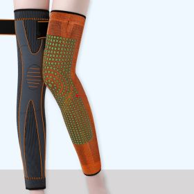 A pair of mugwort straps for knee warmers, joint warmers, and leg warmers for men and women with cold legs (Color: Orange(ai cao), size: L size (121-160 pounds))